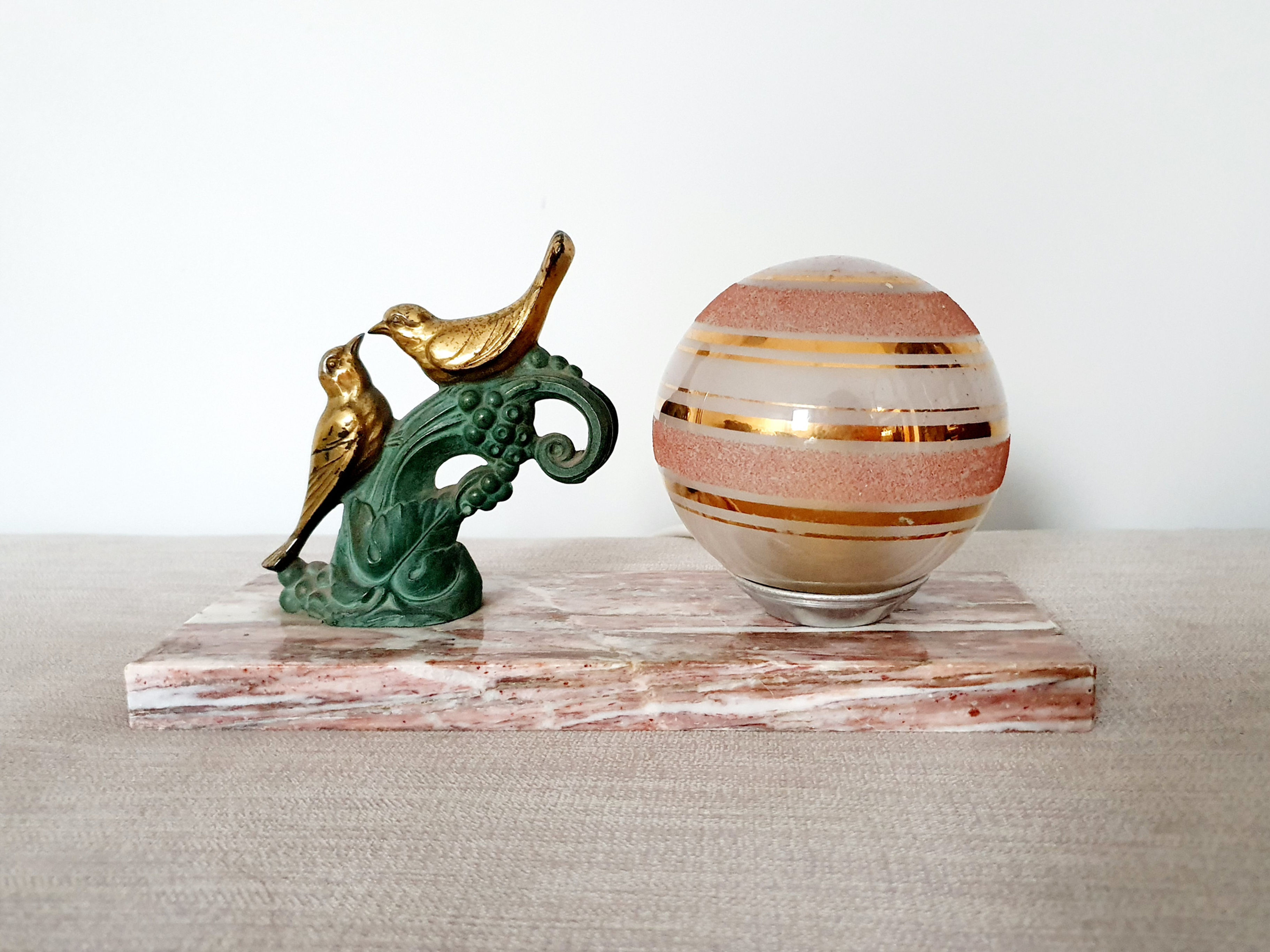 Birds Marble Lamp