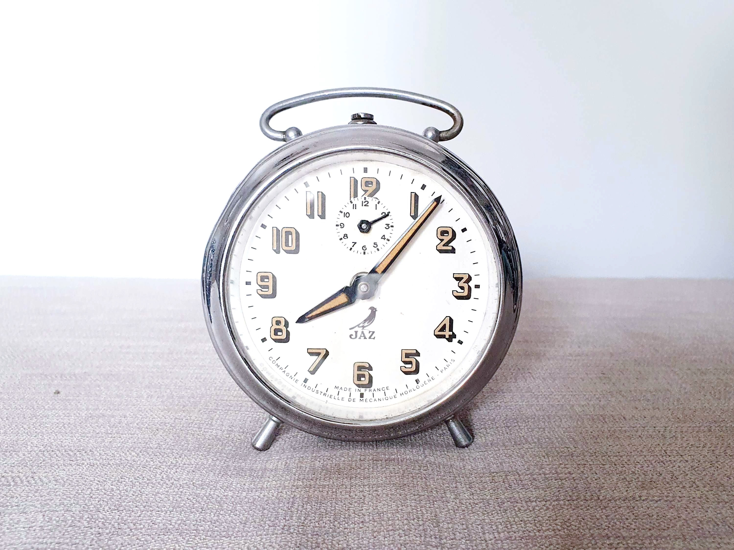 Art Deco French Jaz Alarm Clock 1930s Vintage for Sale
