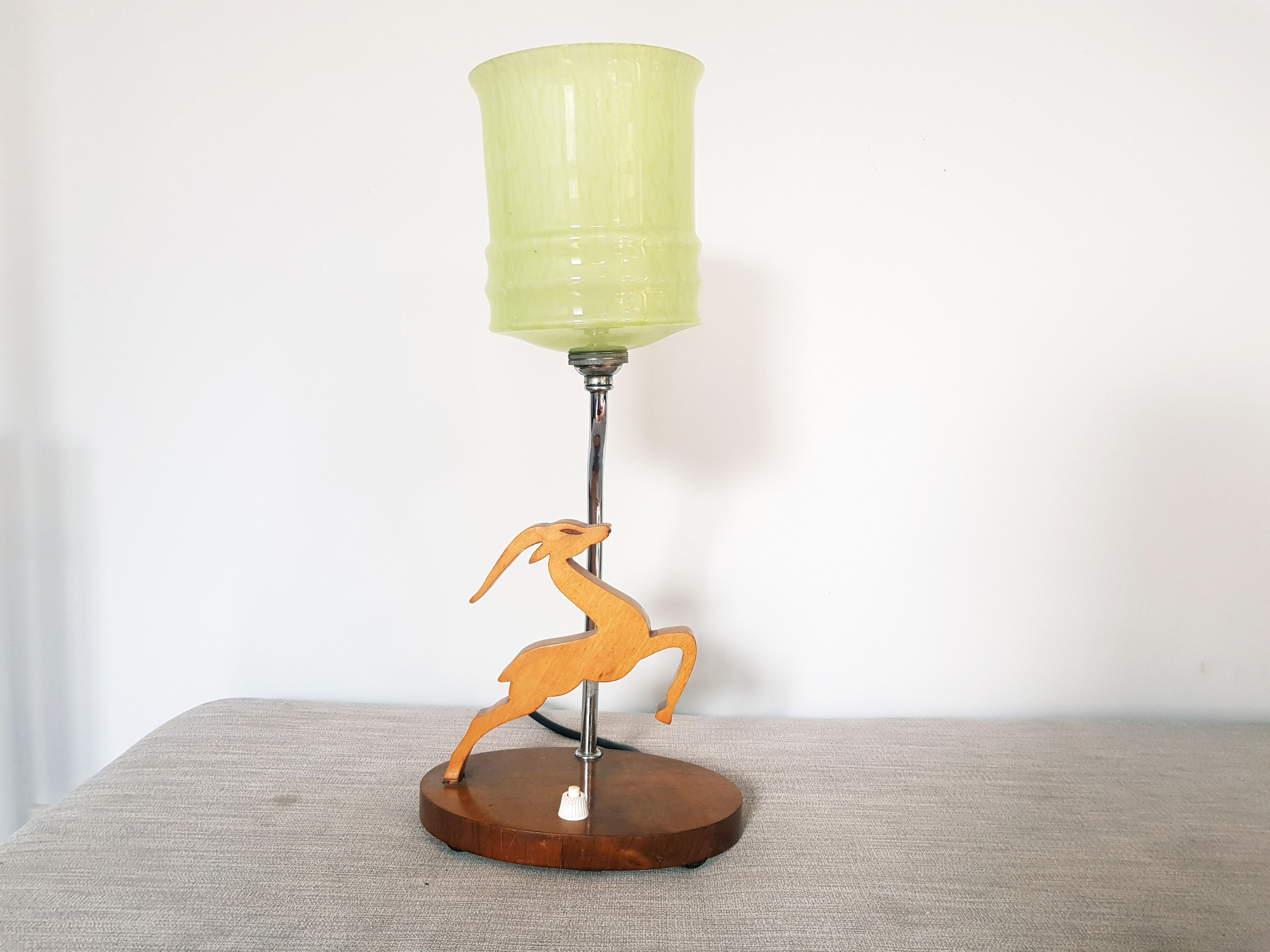 Wooden Gazelle Lamp