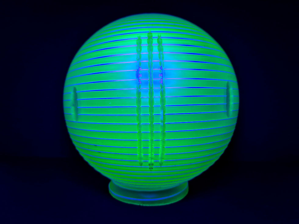 Thumbnail: Chrome Lamp with Uranium Glass Shade