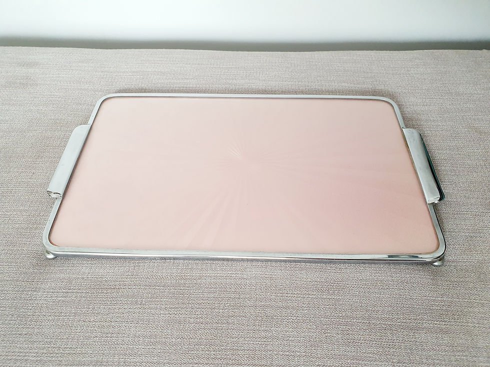 Thumbnail: Pink Guilloche & Chrome Tray