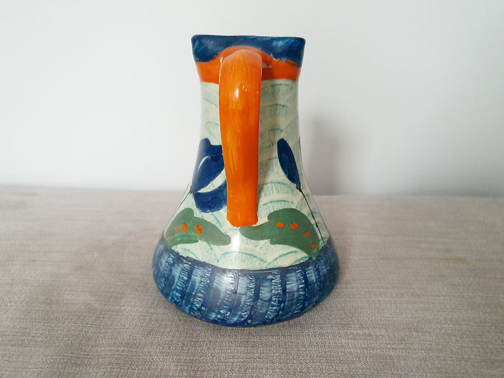 Thumbnail: Myott Blue Tulips Pinch Neck Jug