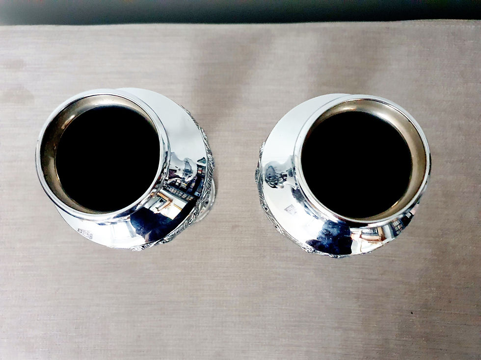 Thumbnail: Pair of Chrome Vases