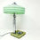 Thumbnail: Green Glass Chrome and Marble Lamp