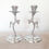 Thumbnail: Pair of Chrome Lady Candlestick Holders
