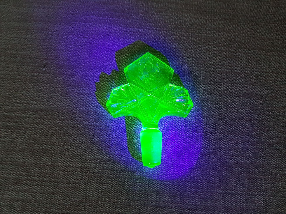 Thumbnail: Uranium Glass Perfume Bottle
