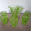 Thumbnail: Sowerby Uranium Glass Jug & Beakers