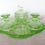 Thumbnail: Sowerby Butterfly Green Glass Dressing Table Set
