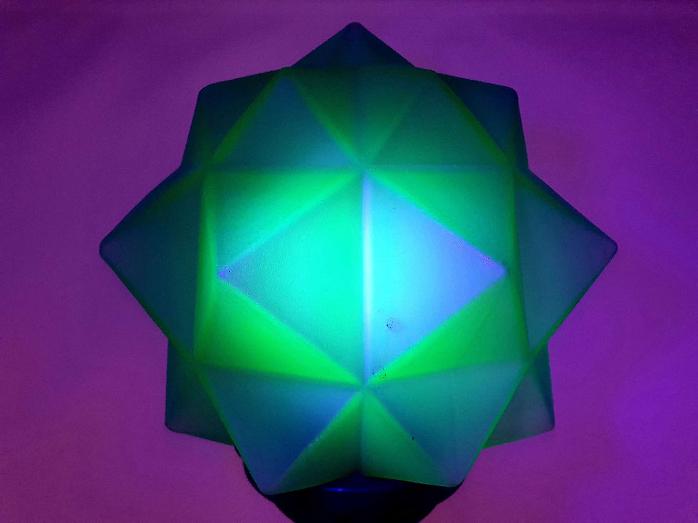 Thumbnail: Phenolic Lamp with Uranium Glass Star Shade