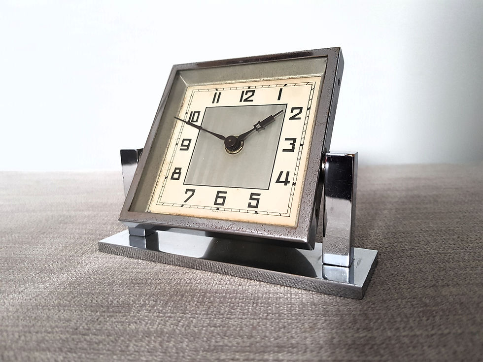 Thumbnail: Chrome Square Bedside Clock
