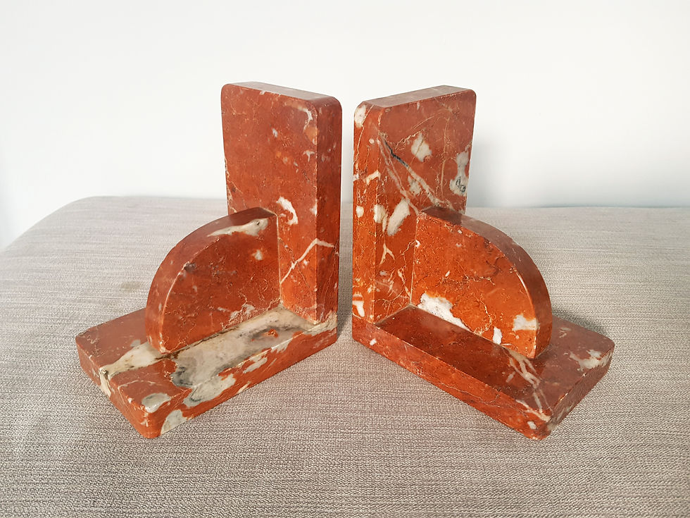 Thumbnail: Red Marble Bookends