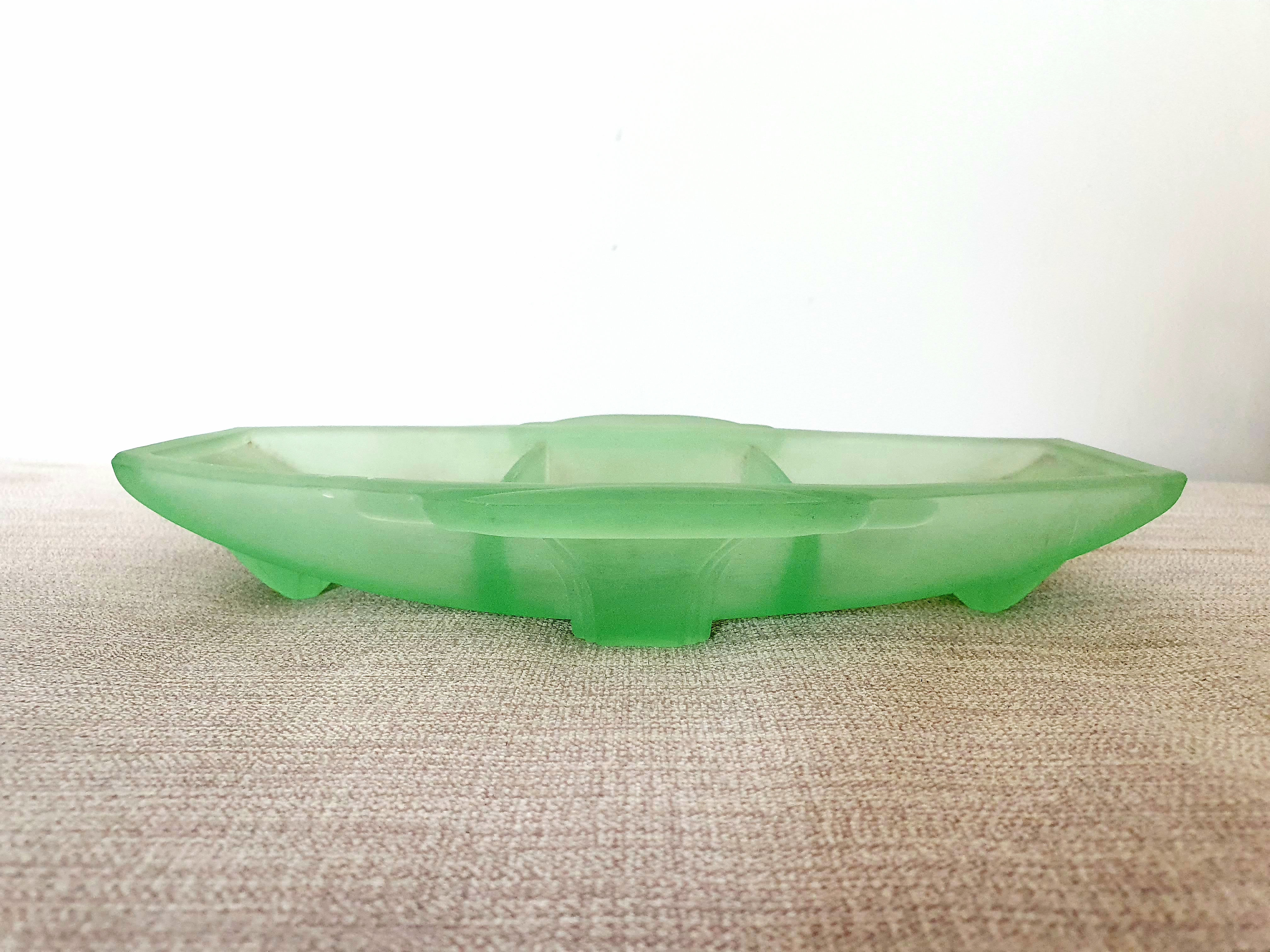 Art Deco Uranium Glass