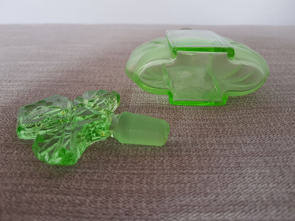 Thumbnail: Uranium Glass Perfume Bottle