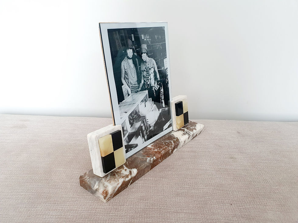 Thumbnail: Chequerboard Marble Photo Frame