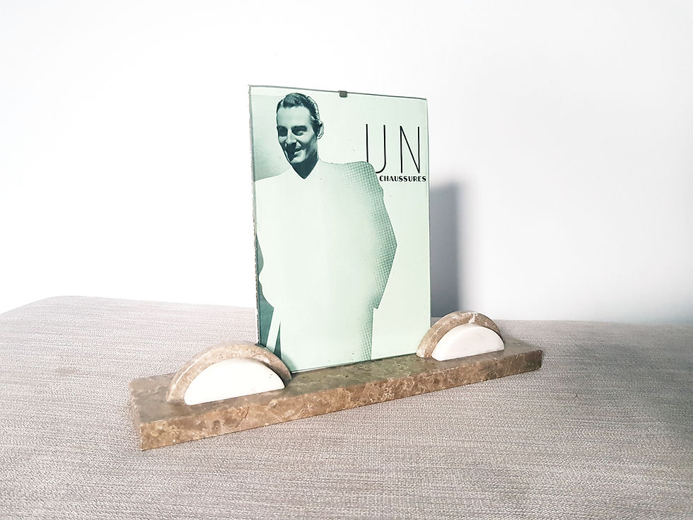 Thumbnail: Half Moon White Marble Photo Frame