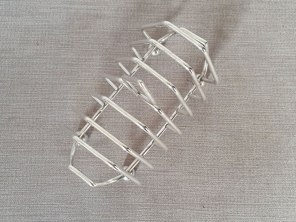 Thumbnail: Silver Plated Six Slice Toast Rack