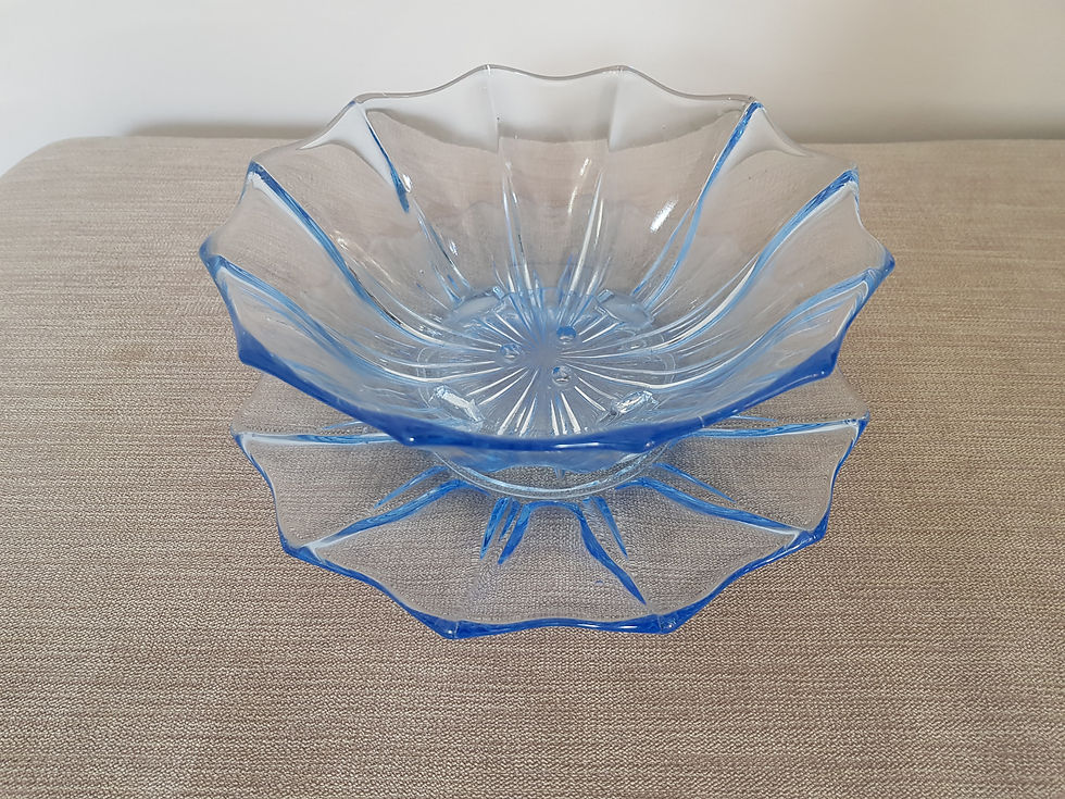 Thumbnail: Blue Glass Fruit Bowl