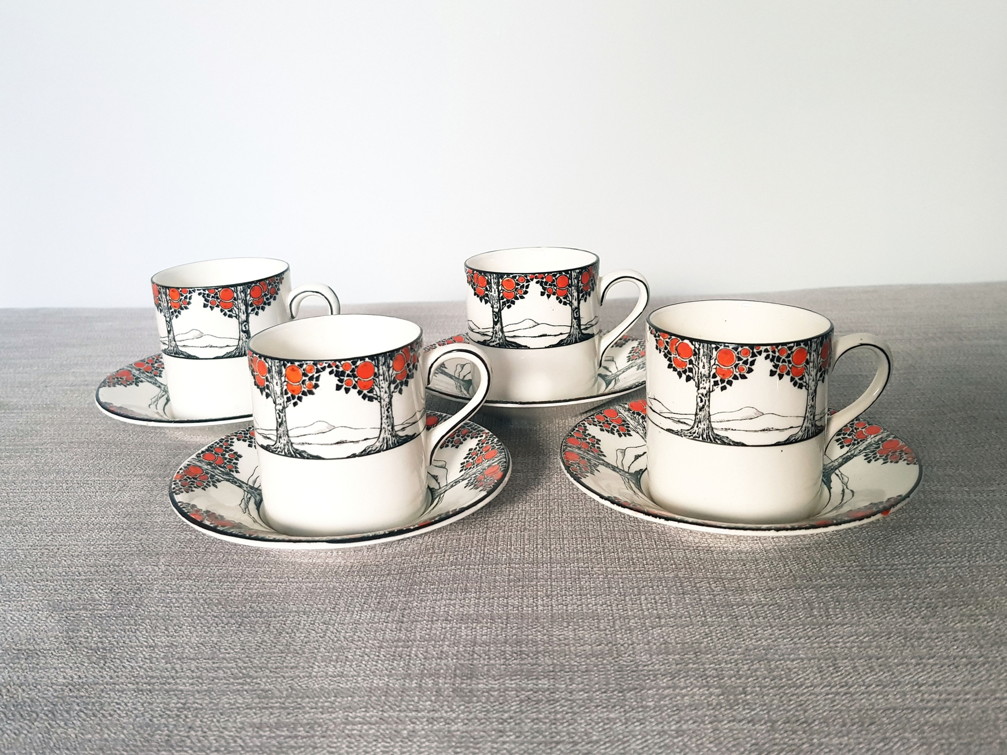 Crown Ducal Orange Tree Coffee Cans x 4