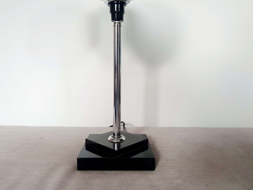 Thumbnail: Bakelite & Chrome Lamp with Milk Shade
