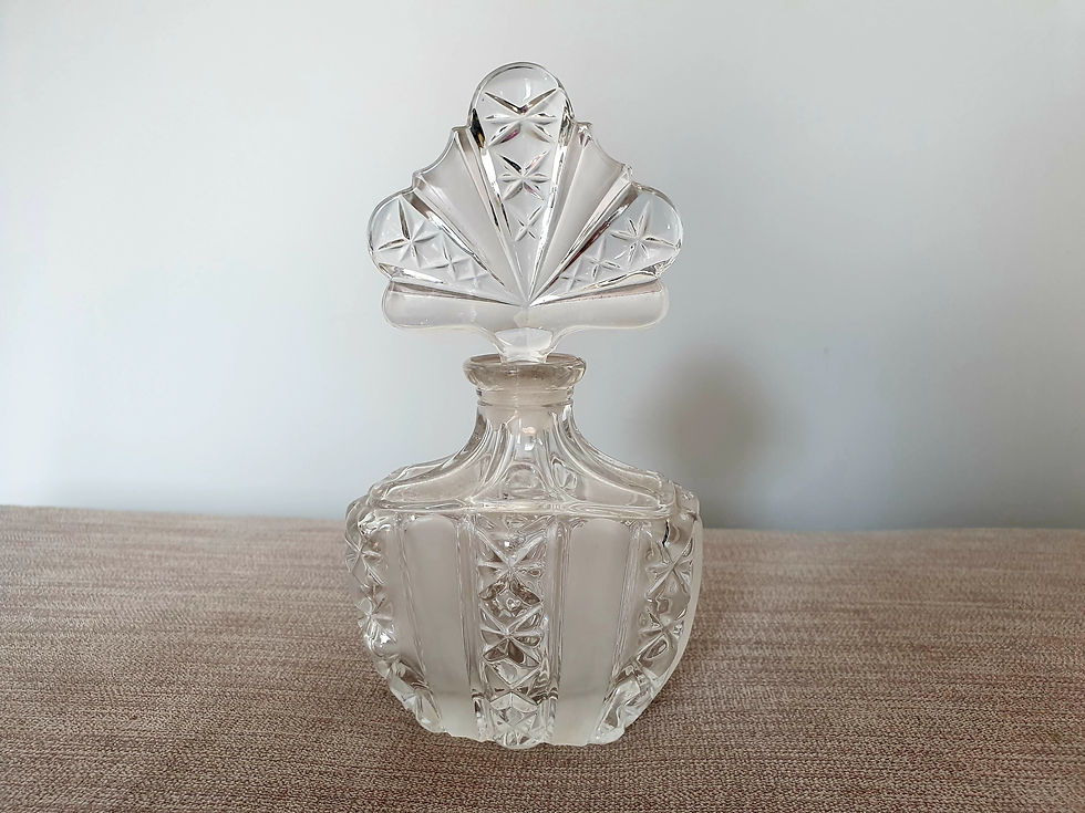 Thumbnail: Large Clear Glass Perfume Bottle