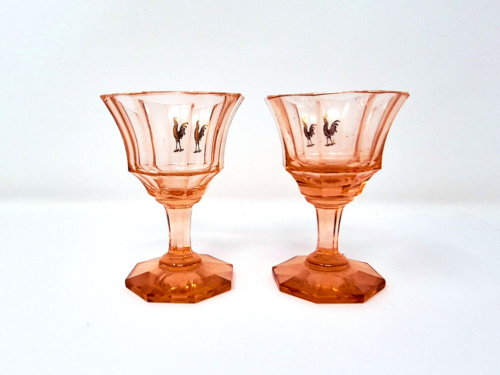 Thumbnail: Pair of Pink Cocktail Glasses