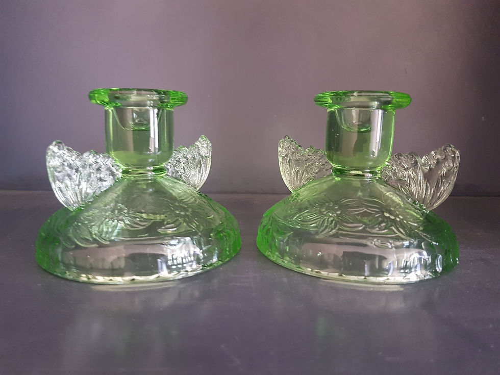 Thumbnail: Sowerby Green Butterfly Candlestick Holders