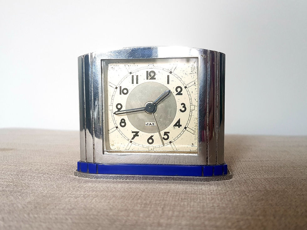 Thumbnail: French Chrome & Blue Jaz Alarm Clock