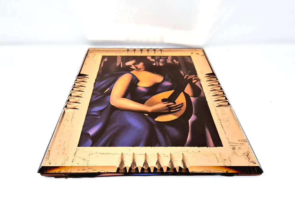 Thumbnail: Peach Glass Mirrored Photo Frame