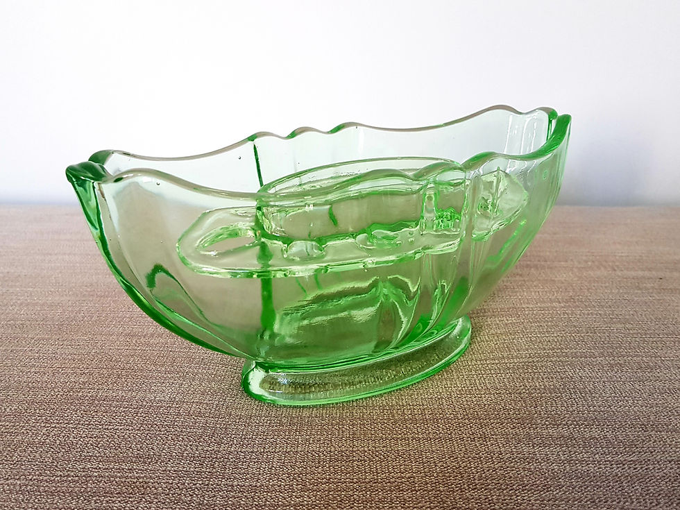 Thumbnail: Bagley Bristol Green Glass Bowl