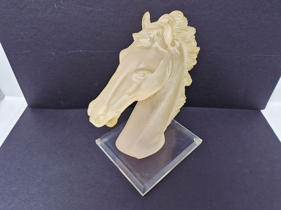 Thumbnail: Lucite Horse Head Sculpture