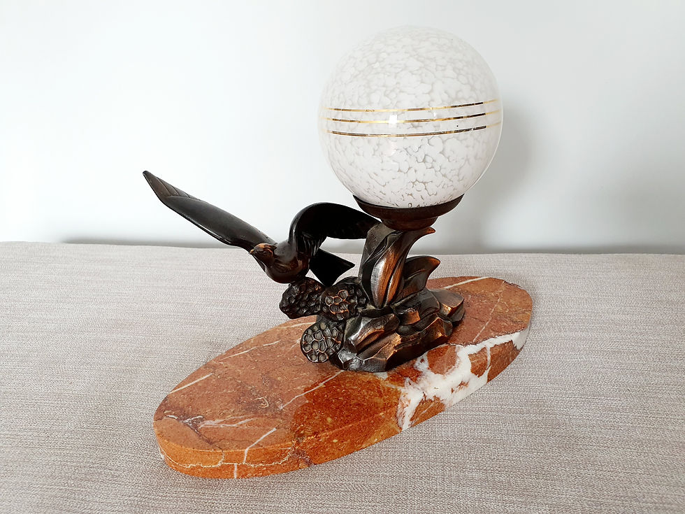 Thumbnail: Limousin Spelter Bird Lamp