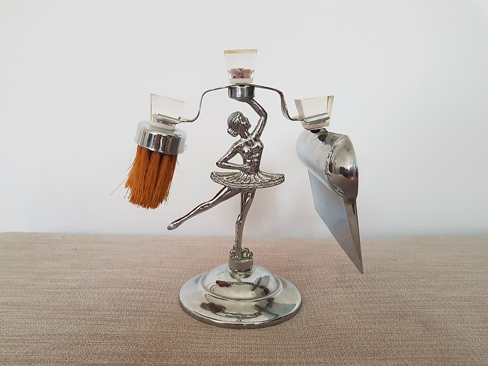Thumbnail: Chrome Ballerina Crumb Tray Set