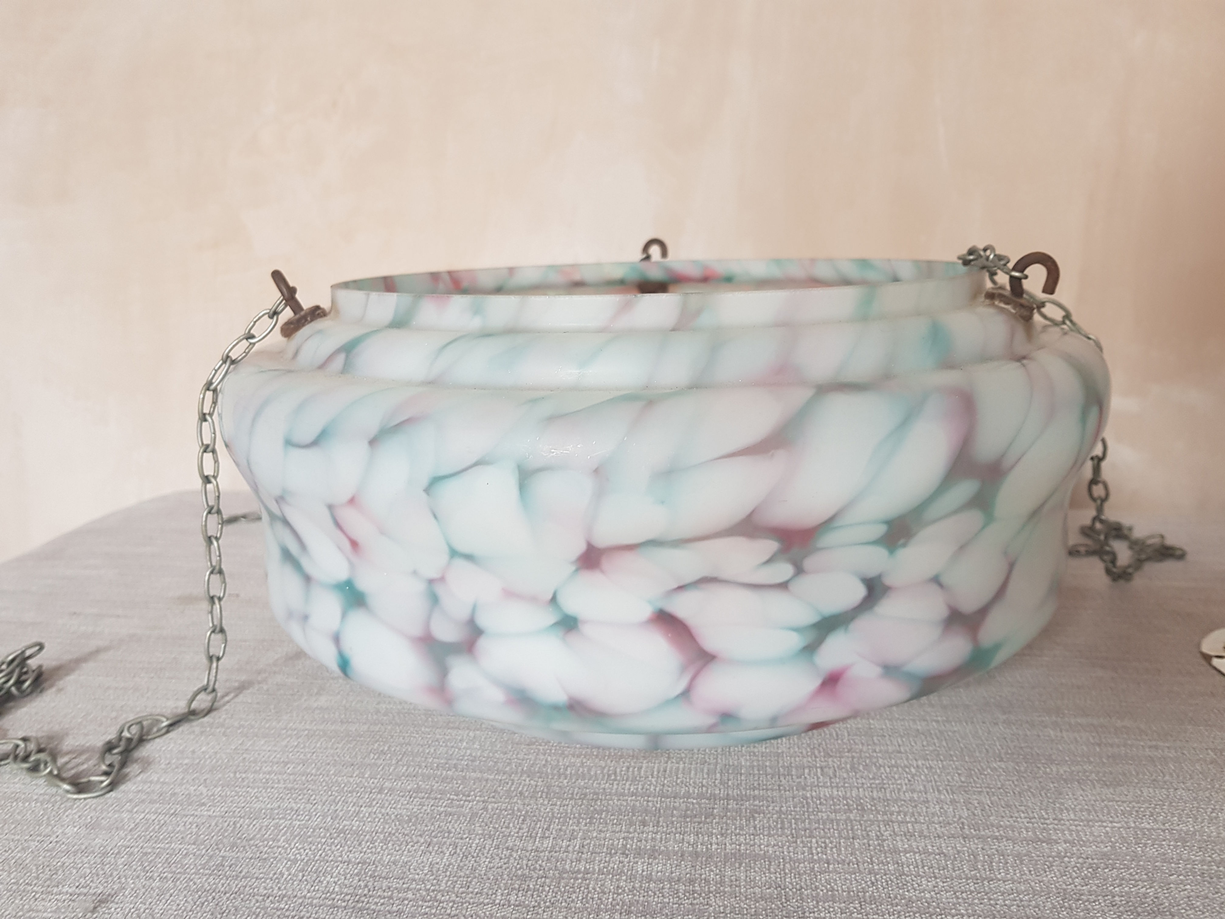Blue / Pink / White Glass Ceiling Light Shade