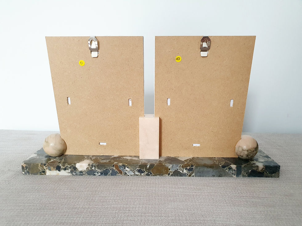 Thumbnail: Grey/Pink Double Marble Photo Frame