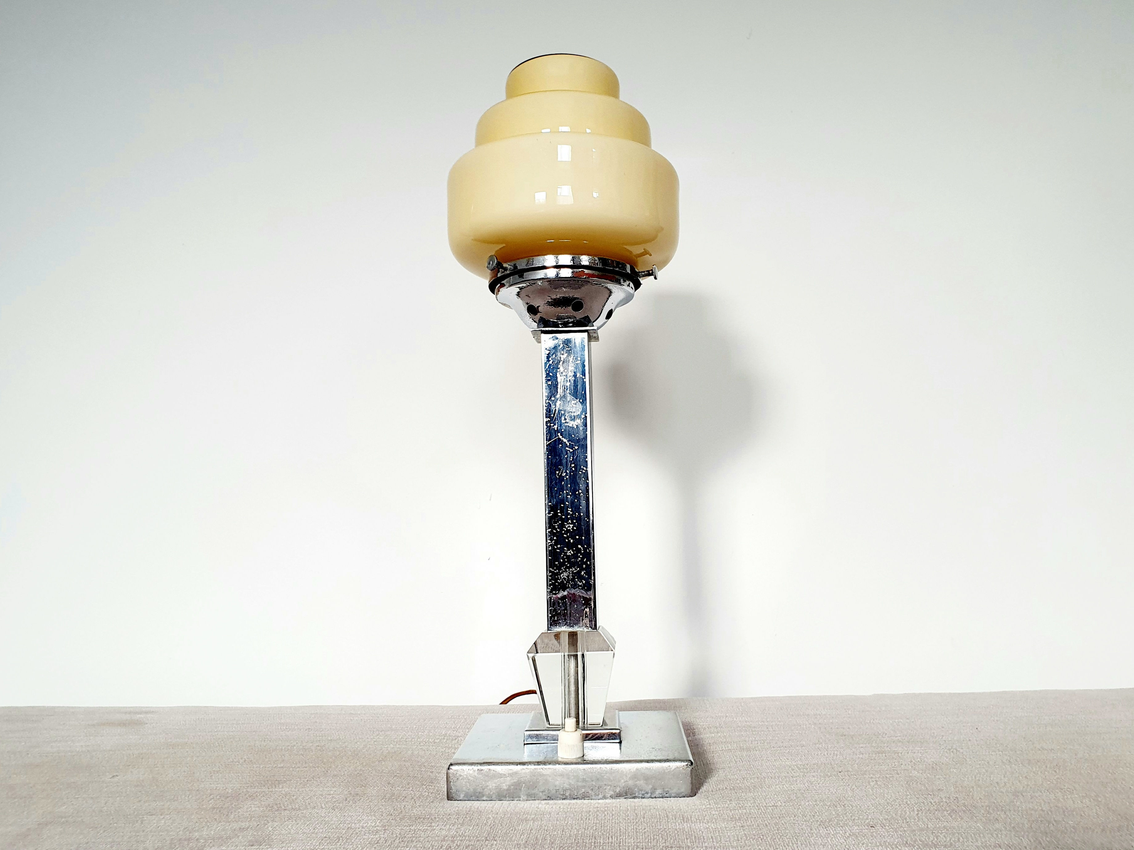 Art Deco Lamp Chrome Table Lighting 1930s UK for sale