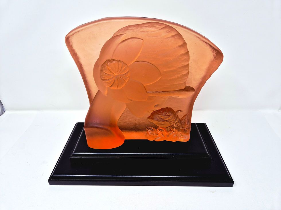Thumbnail: Le Parfum de la Rose Peach Glass Sculpture