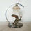 Thumbnail: Spelter Peahen Marble Lamp