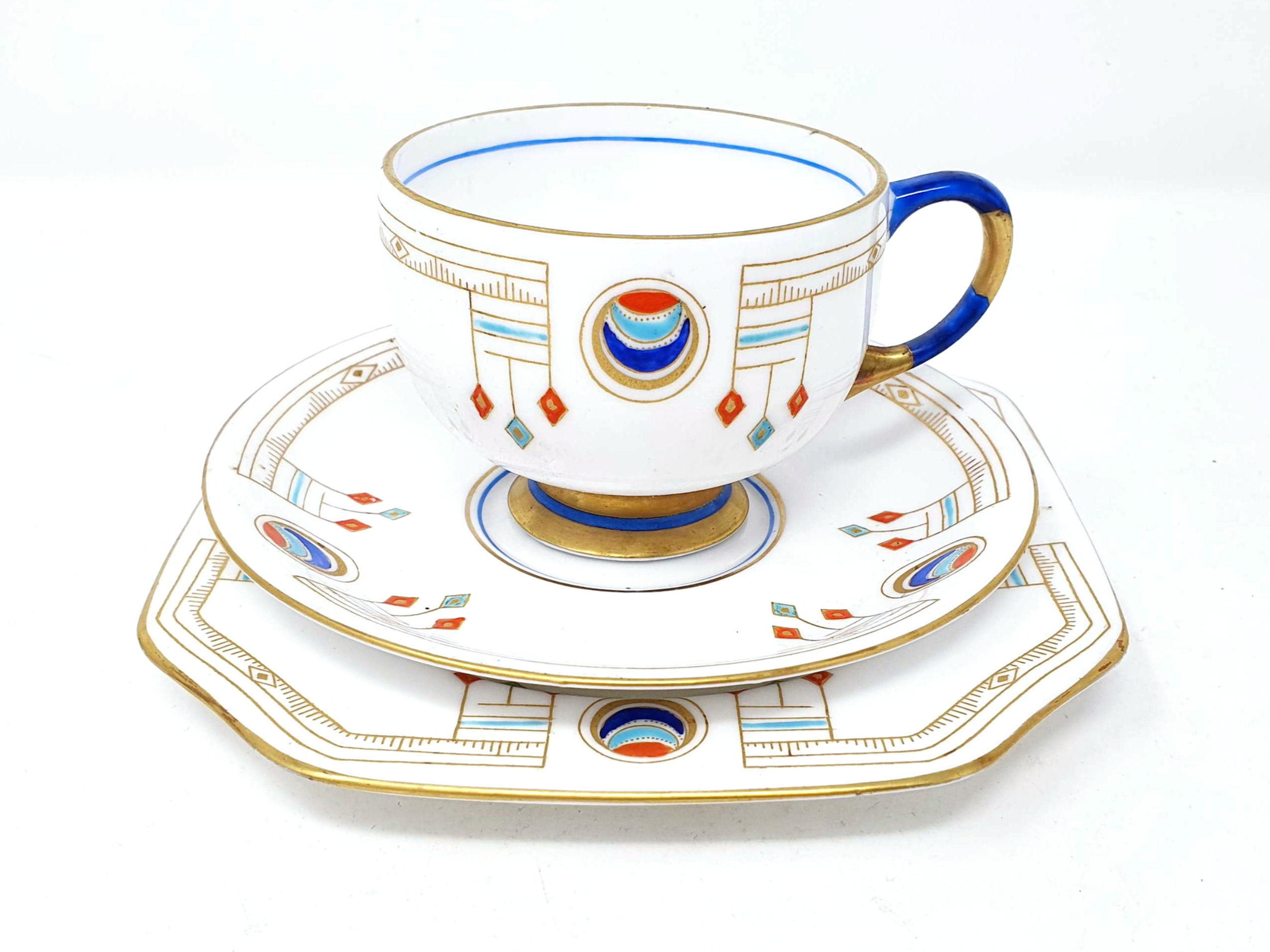 Art Deco Carlton Ware Charleston Tea Trio Vintage