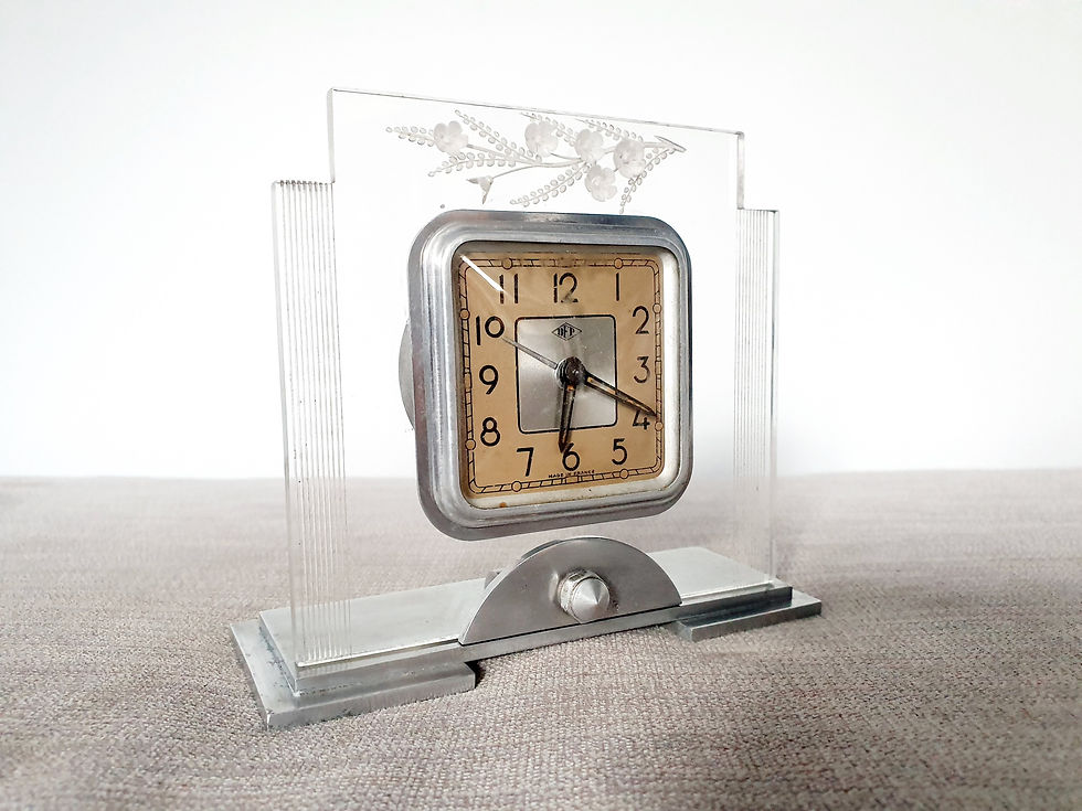 Thumbnail: DEP Lucite Floral Clock