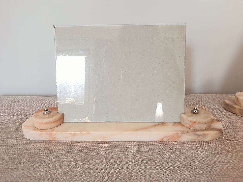 Thumbnail: Pair of Cream Marble Photo Frames