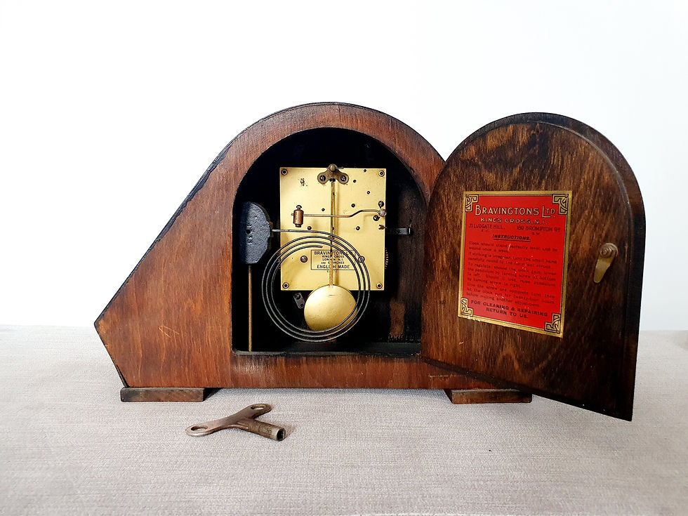 Thumbnail: Bravingtons Oak Cased Mantel Clock