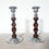 Thumbnail: Art Deco Candlesticks Oak and Chrome 1930s for sale UK