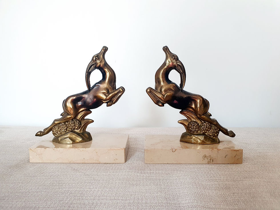 Thumbnail: Art Deco Leaping Gazelle Bookends