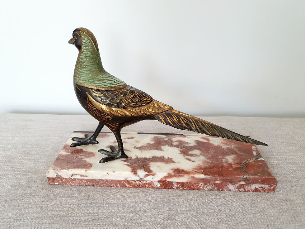 Thumbnail: Painted Pheasant on Marble Base