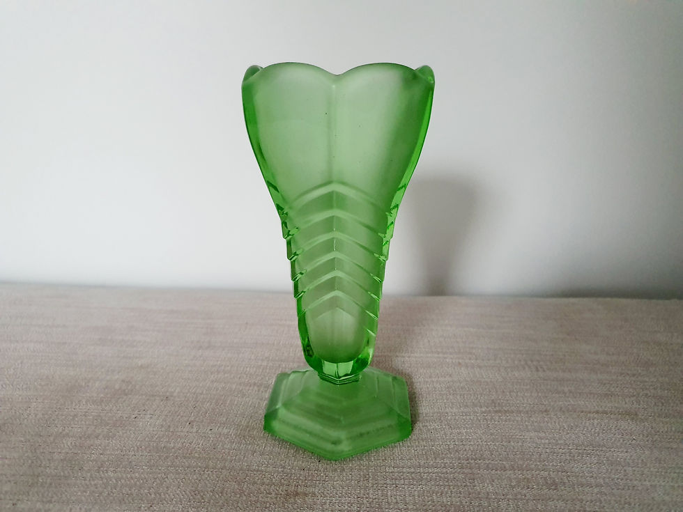 Thumbnail: Davidson Frosted Glass Chevron Vase
