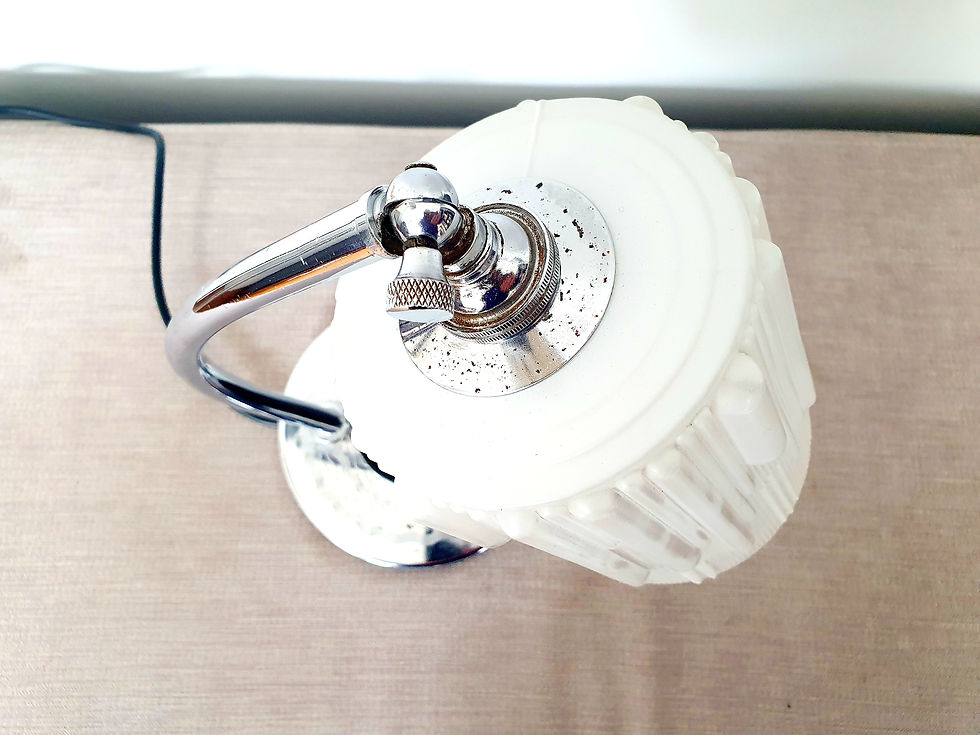 Thumbnail: Chrome Lamp with White Cylinder Shade