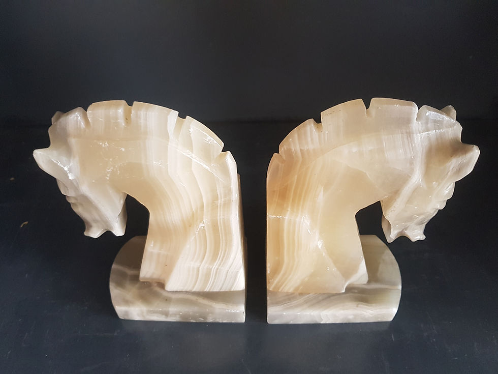 Thumbnail: Alabaster Horse Bookends