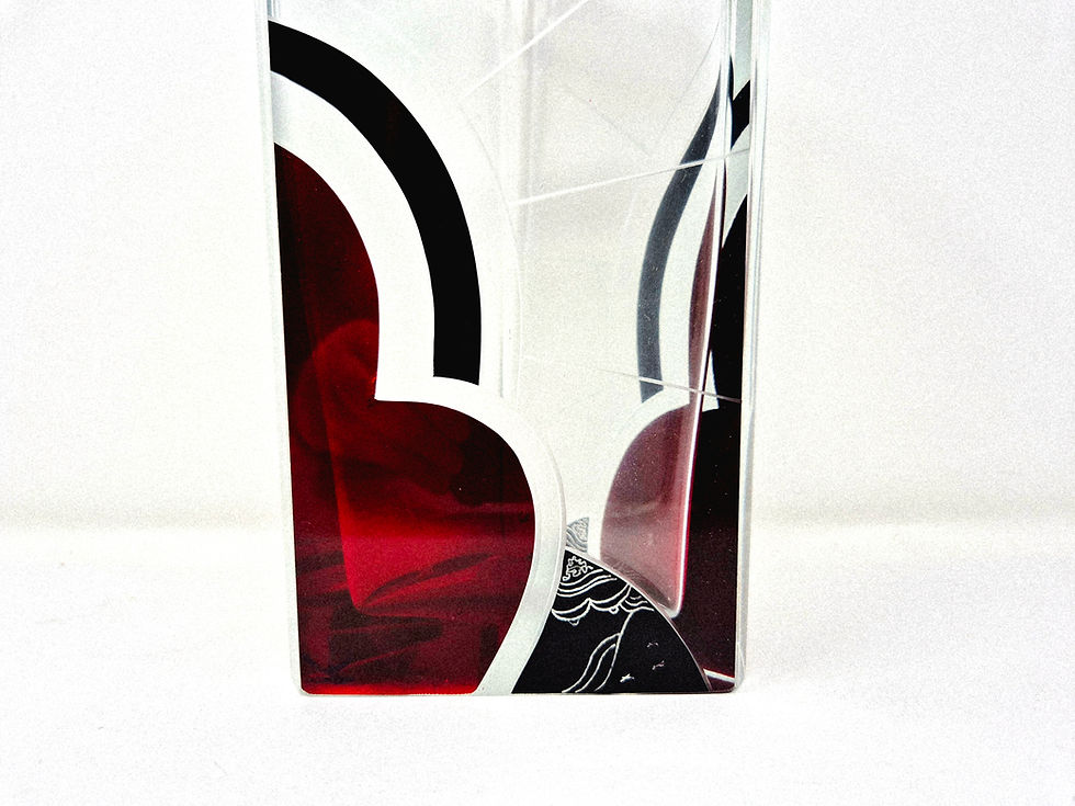 Thumbnail: Karl Palda Red & Black Enamelled Glass Vase