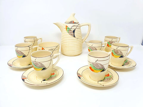 英国　クラリス・クリフ作のコーヒーセット Clarice Cliff Lynton Coffee Set | Anna's Art Deco