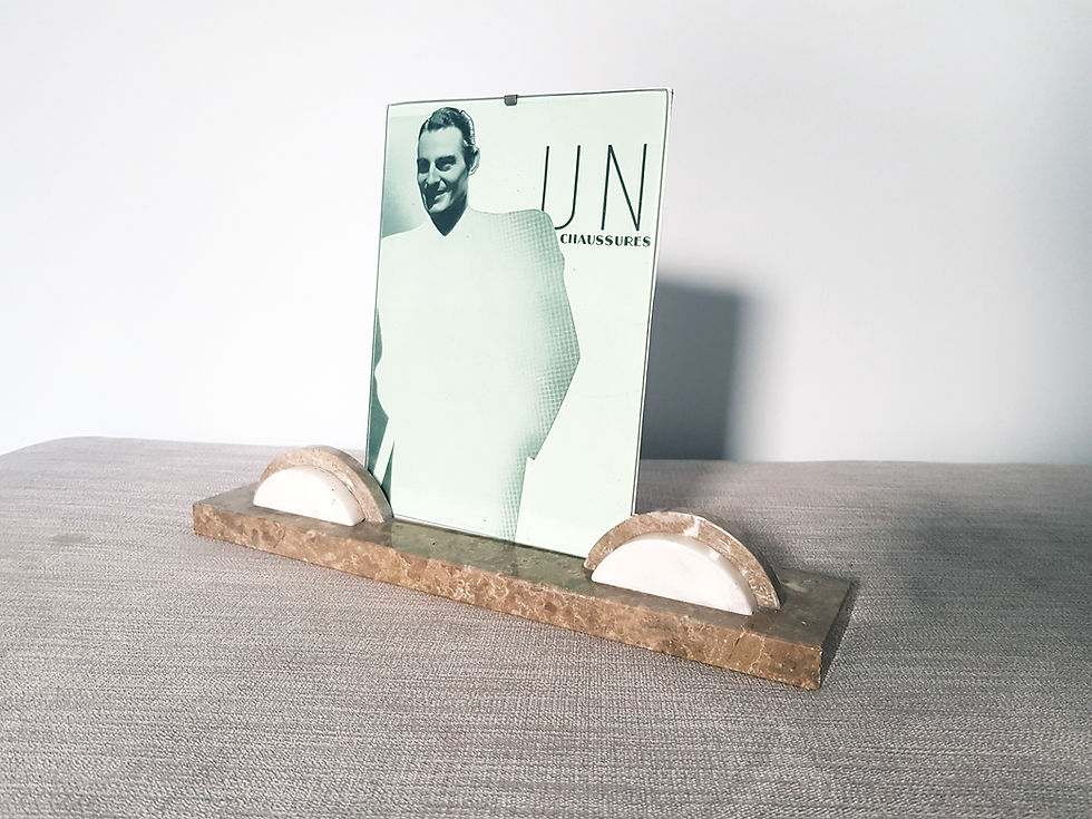 Thumbnail: Half Moon White Marble Photo Frame